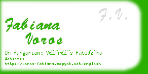 fabiana voros business card